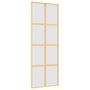 Voir la diapositive 2 : VIDAXL Porte coulissante dore 76x205 cm verre ESG depoli et aluminium