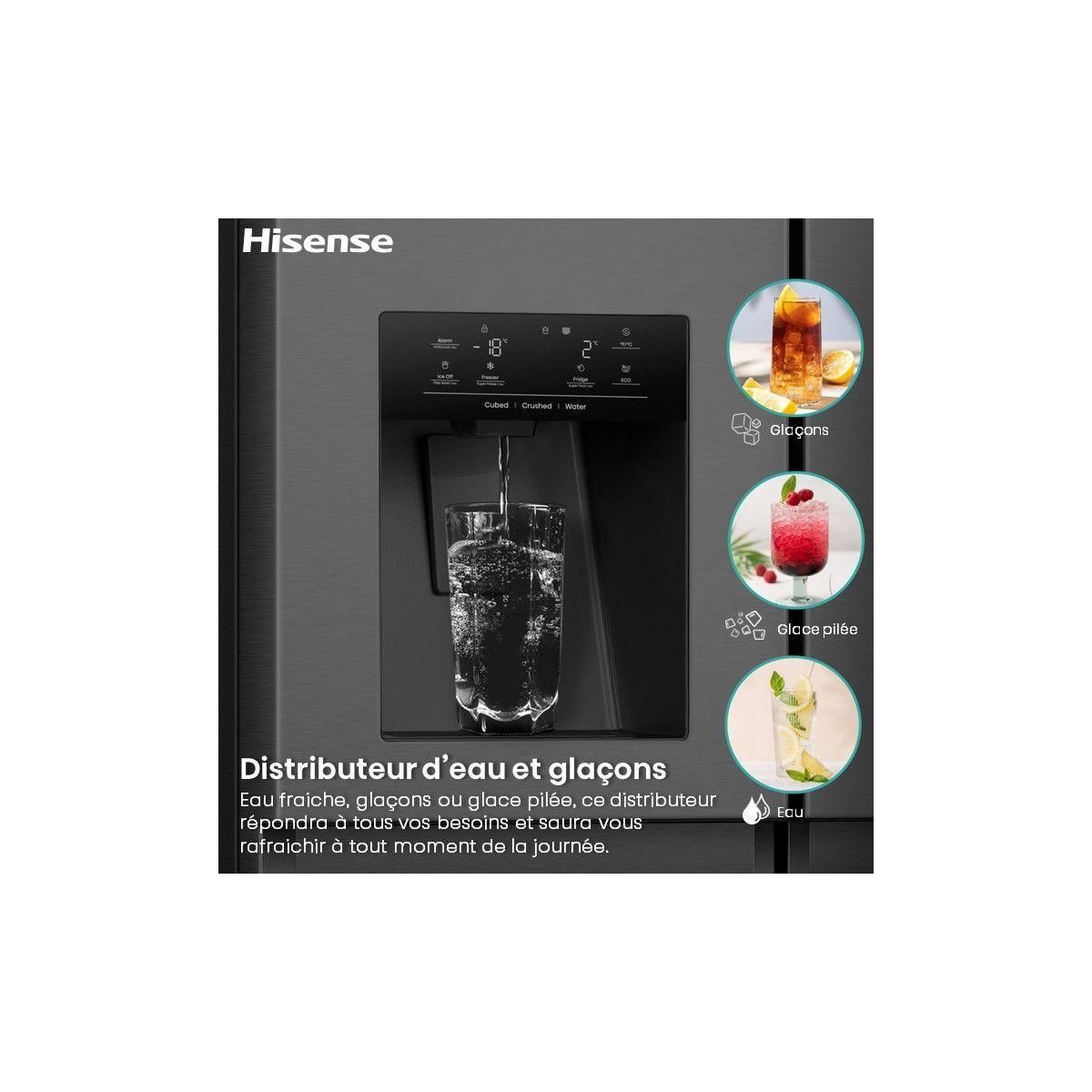 Hisense Réfrigérateur Américain RS9P628GPFE smart screen