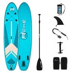ROHE Stand Up Paddle gonflable INDIANA BLUE ROHE 10'6'' (320cm) 30'' (76cm) 6'' (15cm) avec Pompe, Pagaie, Leash et Sac de transport