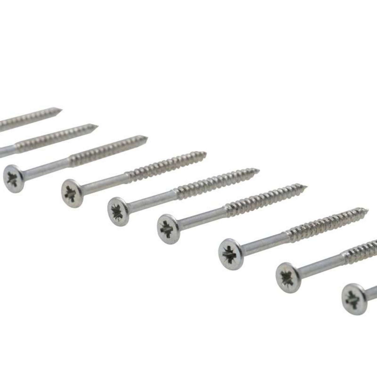  Vis à bois tête fraisée PZ zinguée Vissal filet total 6x50 mm  x50 vis