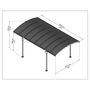 Voir la diapositive 3 : Canopia by PALRAM Carport Aluminium - Anthracite - 13,4m² - ATLAS 5000