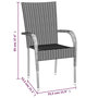 Voir la diapositive 6 : VIDAXL Ensemble a manger de jardin 7 pcs Marron Resine tressee