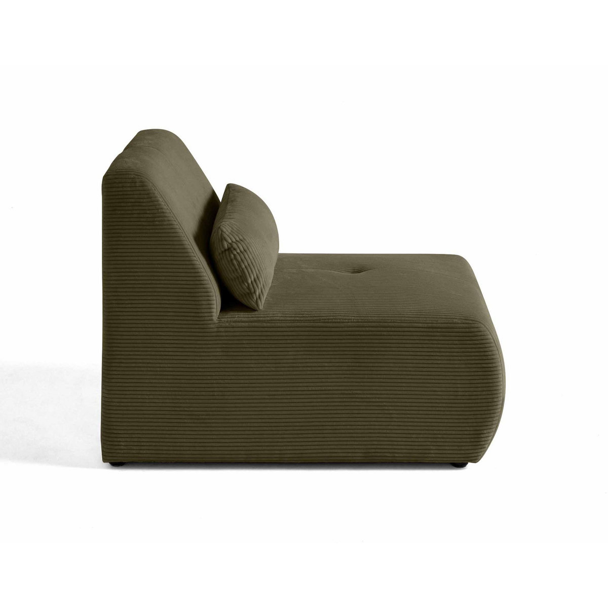 LISA DESIGN Onyx - fauteuil sans accoudoirs - en velours côtelé