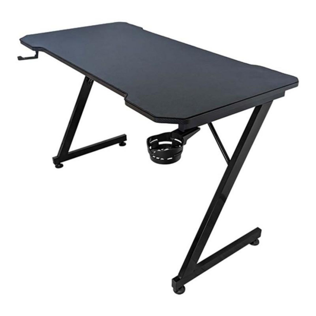 Subsonic subsonic - Bureau gaming ergonomique finition carbone, bureau gamer avec tapis de souris intégral pour PC gaming