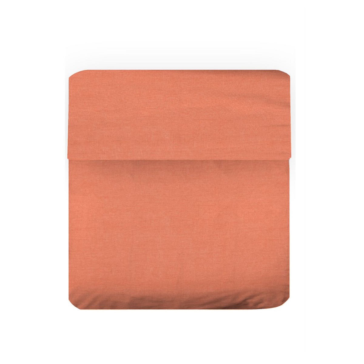 Drap plat uni en coton-lin 