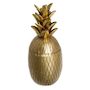Voir la diapositive 1 : ATMOSPHERA Boîte Décorative en Résine  Ananas  24cm Or
