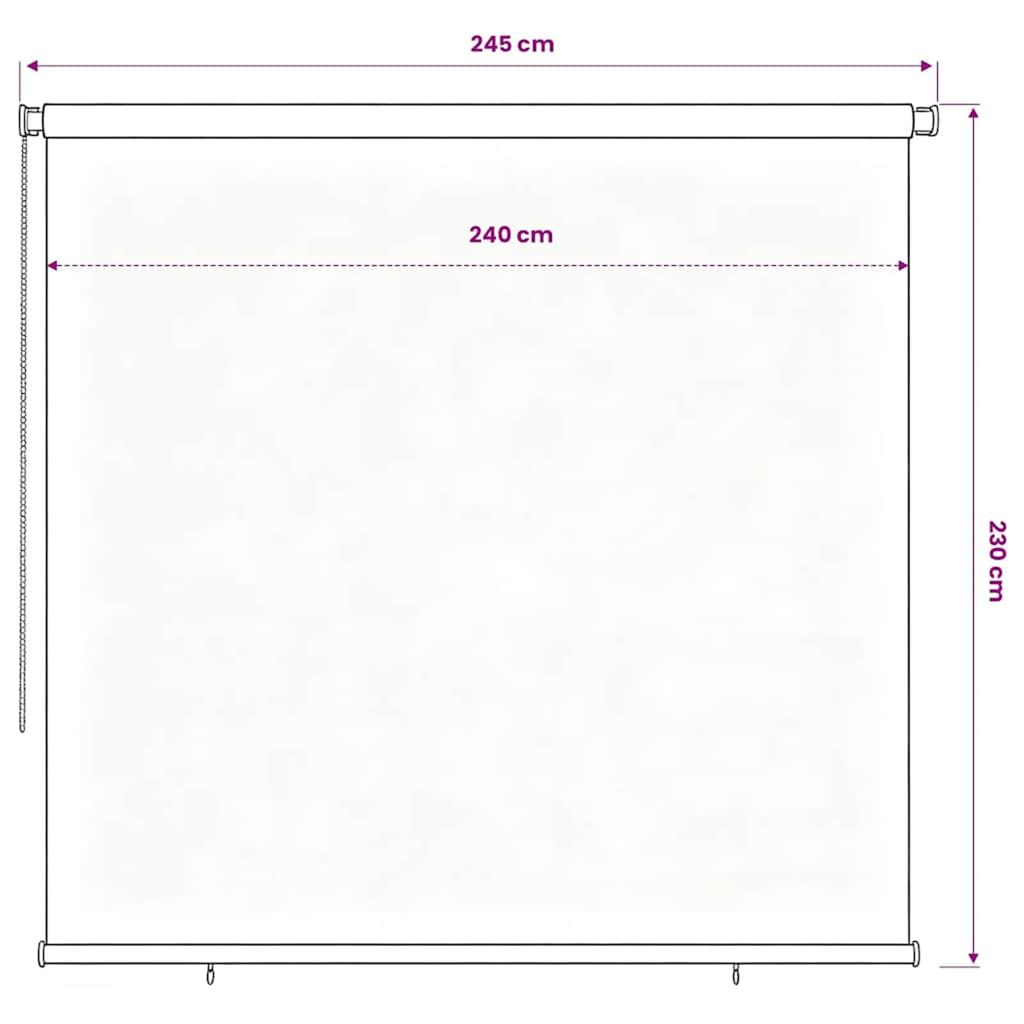 Voir la diapositive 6 : VIDAXL Store roulant d'exterieur 185 (l) x 230 (h) cm bleu hdpe