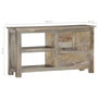 Voir la diapositive 6 : VIDAXL Meuble TV 100x30x55 cm Bois de manguier massif