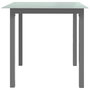 Voir la diapositive 3 : VIDAXL Table de jardin Gris clair 80x80x74 cm Aluminium et verre