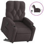 Voir la diapositive 2 : VIDAXL Fauteuil inclinable electrique marron fonce tissu