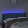 Voir la diapositive 4 : VIDAXL Tete de lit a LED Bleu fonce 147x16x78/88 cm Velours