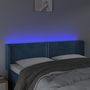 Voir la diapositive 4 : VIDAXL Tete de lit a LED Bleu fonce 147x16x78/88 cm Velours