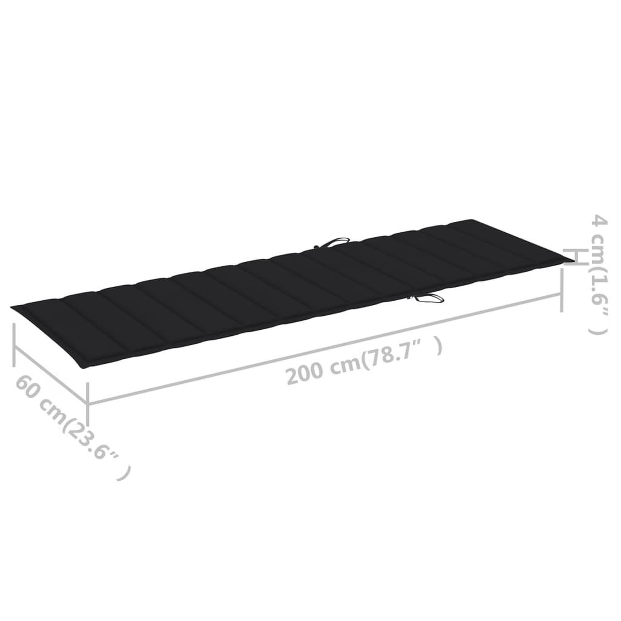 Voir la diapositive 6 : VIDAXL Chaises longues lot de 2 avec table et coussins Acacia solide