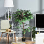 Voir la diapositive 5 : OUTSUNNY Arbre artificiel plante artificiel ficus hauteur 1,2 m tronc branches liane lichen feuilles grand réalisme pot inclus