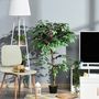 Voir la diapositive 5 : OUTSUNNY Arbre artificiel plante artificiel ficus hauteur 1,2 m tronc branches liane lichen feuilles grand réalisme pot inclus