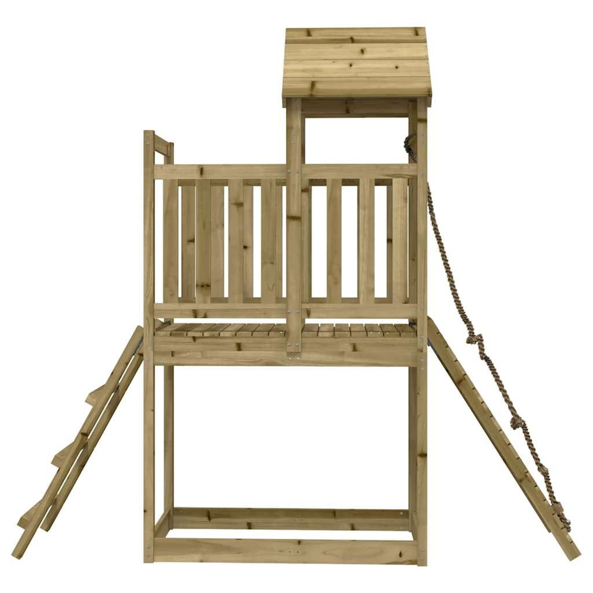 Voir la diapositive 5 : VIDAXL Maisonnette de jeu avec mur d'escalade bois de pin impregne