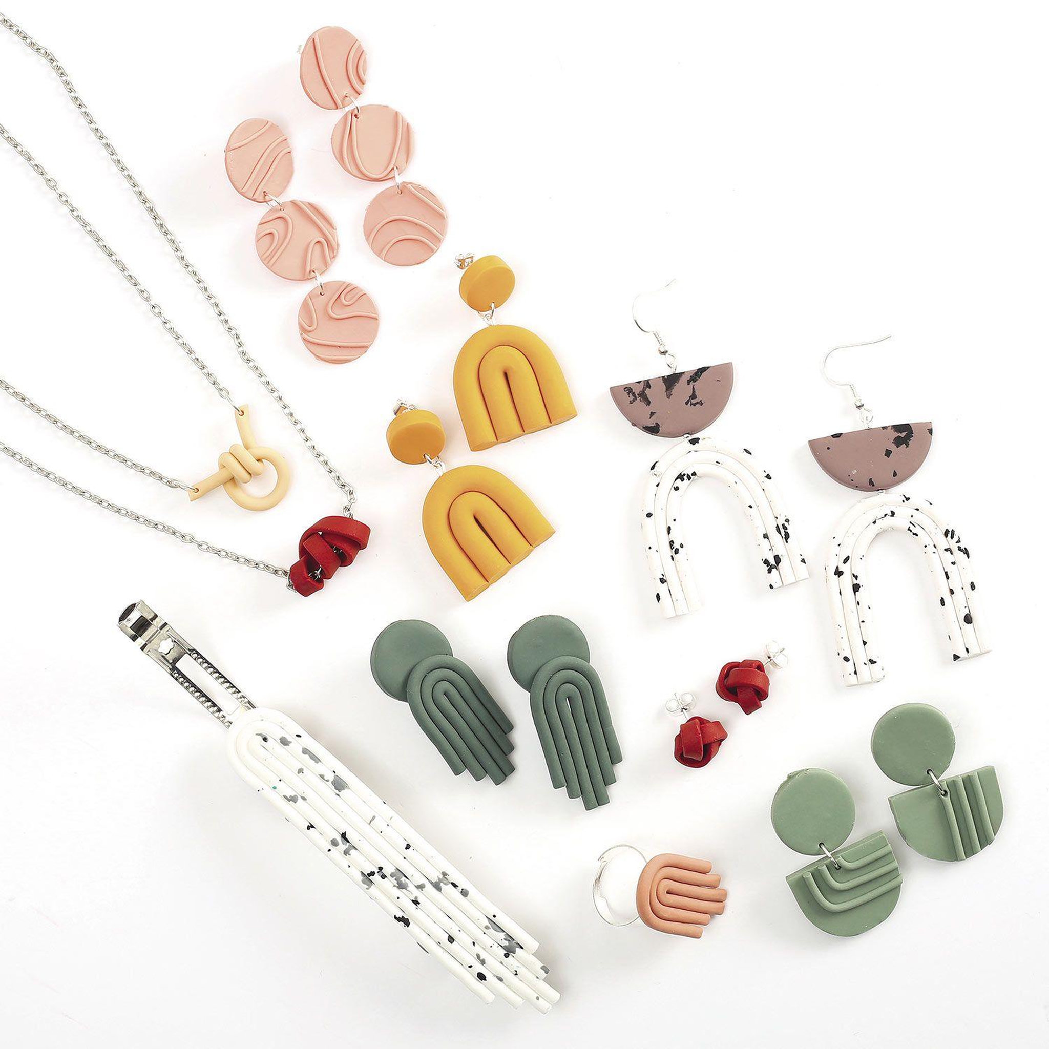 Voir la diapositive 5 : Graine créative Coffret DIY bijoux Line Art en pâte polymère