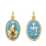 L'ATELIER D'AZUR Médaille Or 18 Carats 750 Jaune Vierge Miraculeuse - Chaîne Offerte