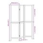 Voir la diapositive 6 : VIDAXL Cloison de separation 3 panneaux blanc bois de paulownia massif