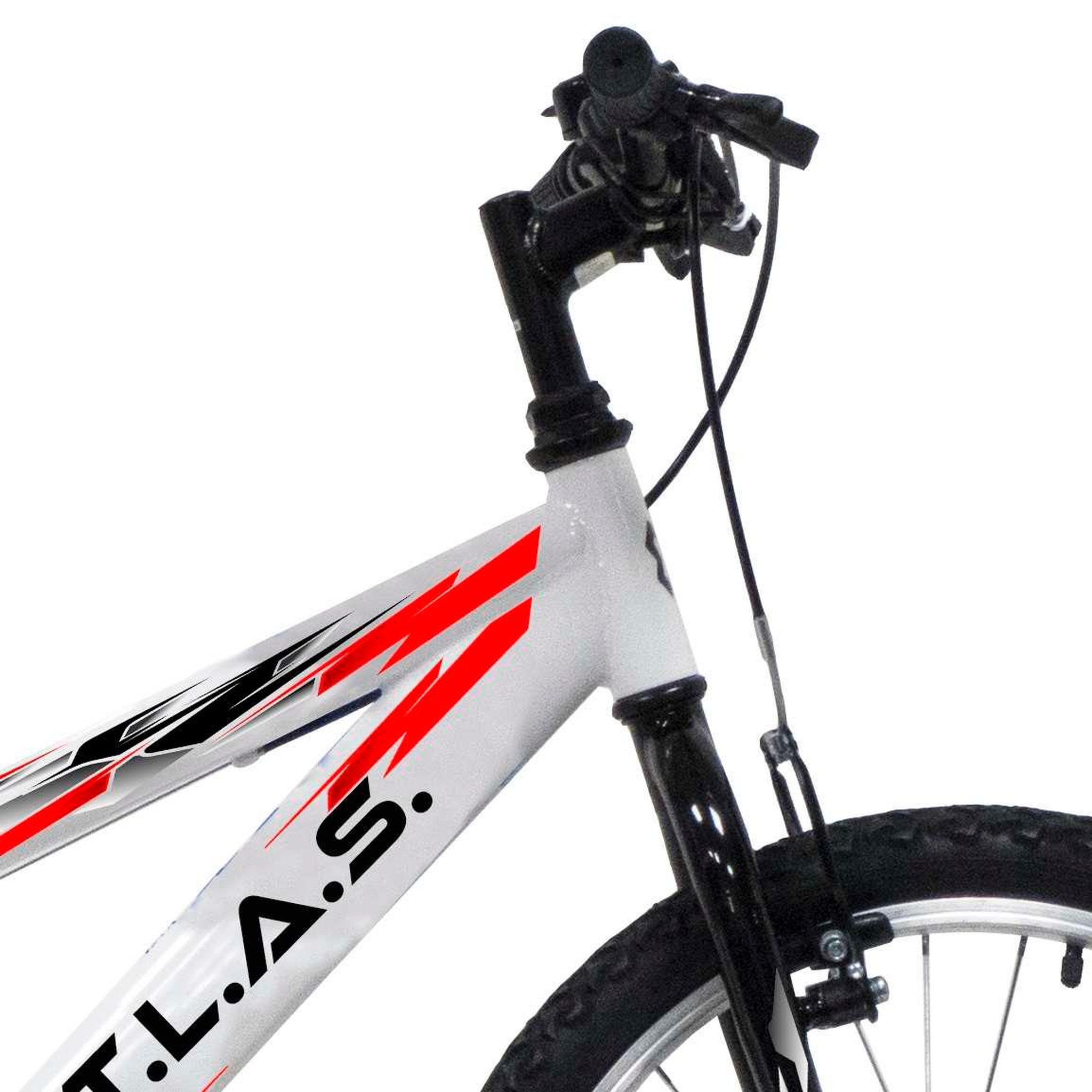 Voir la diapositive 3 : Vélo enfant (120/140 cm) - VTT 20'' Rigide Mixte   ATLAS    pour enfant de 120 à 140 cm avec Freins V-Brake - Monovitesse & Jantes en aluminium