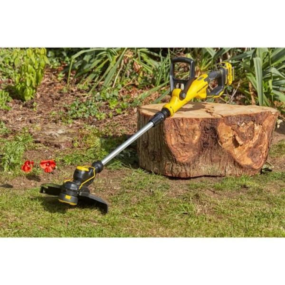 STANLEY FATMAX Coupe-bordure électrique sans fil + batterie 4Ah + chargeur - Stanley Fatmax - SFMCST933M1-QW - 18V - 33 cm