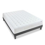 OLYMPE LITERIE OLYMPE LITERIE | Ensemble APOLLON | Matelas Mémoire de forme + Sommier Bois. Coloris disponibles : Blanc