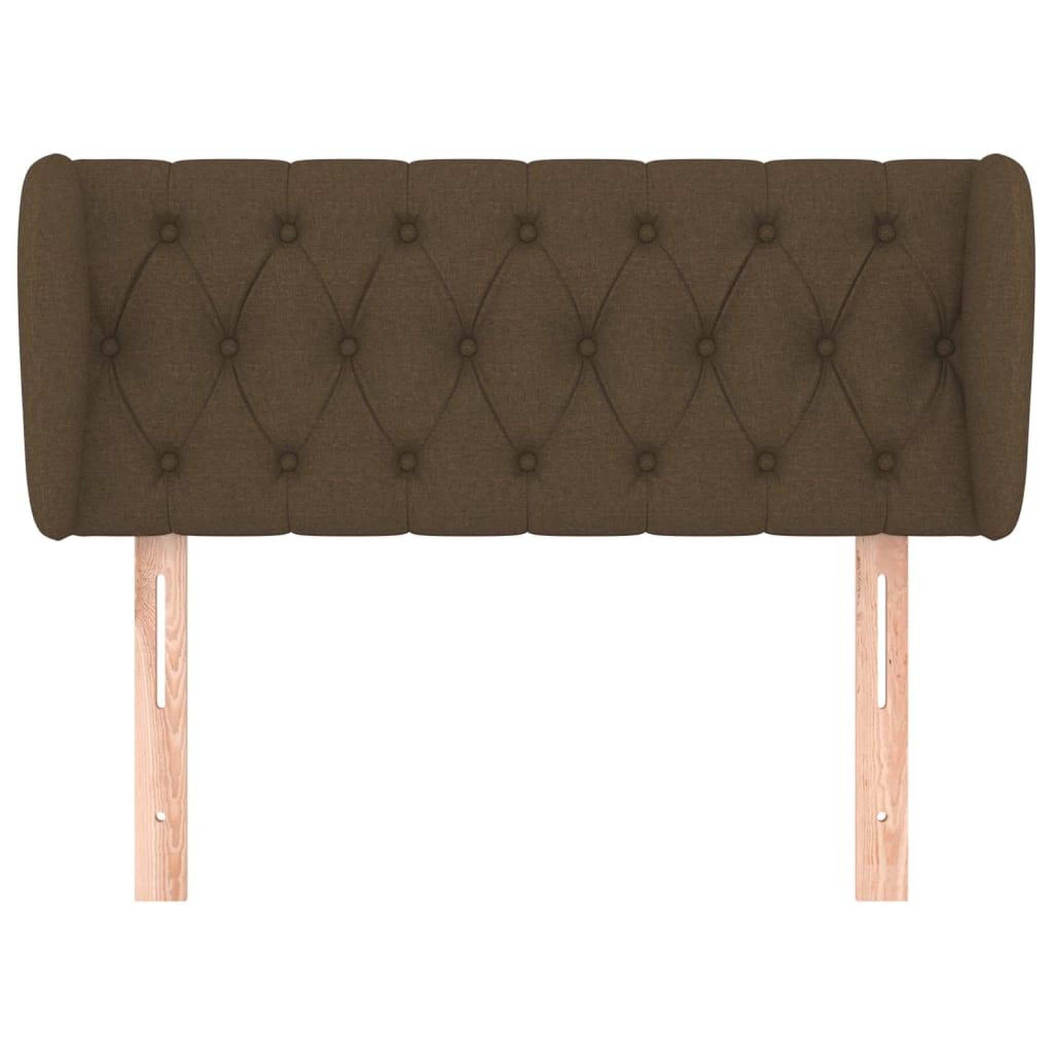 Voir la diapositive 3 : VIDAXL Tete de lit avec oreilles Marron fonce 93x23x78/88 cm Tissu