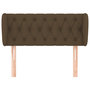 Voir la diapositive 3 : VIDAXL Tete de lit avec oreilles Marron fonce 93x23x78/88 cm Tissu