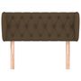 Voir la diapositive 3 : VIDAXL Tete de lit avec oreilles Marron fonce 93x23x78/88 cm Tissu