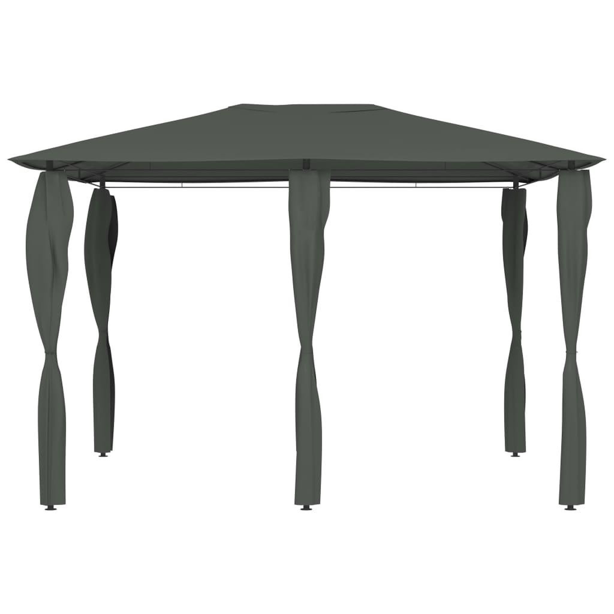 Voir la diapositive 2 : VIDAXL Belvedere a revetement de poteaux 3x4x2,6 m Anthracite 160 g/m^2