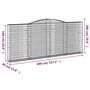 Voir la diapositive 6 : VIDAXL Paniers a gabions arques 6 pcs 400x30x160/180 cm Fer galvanise