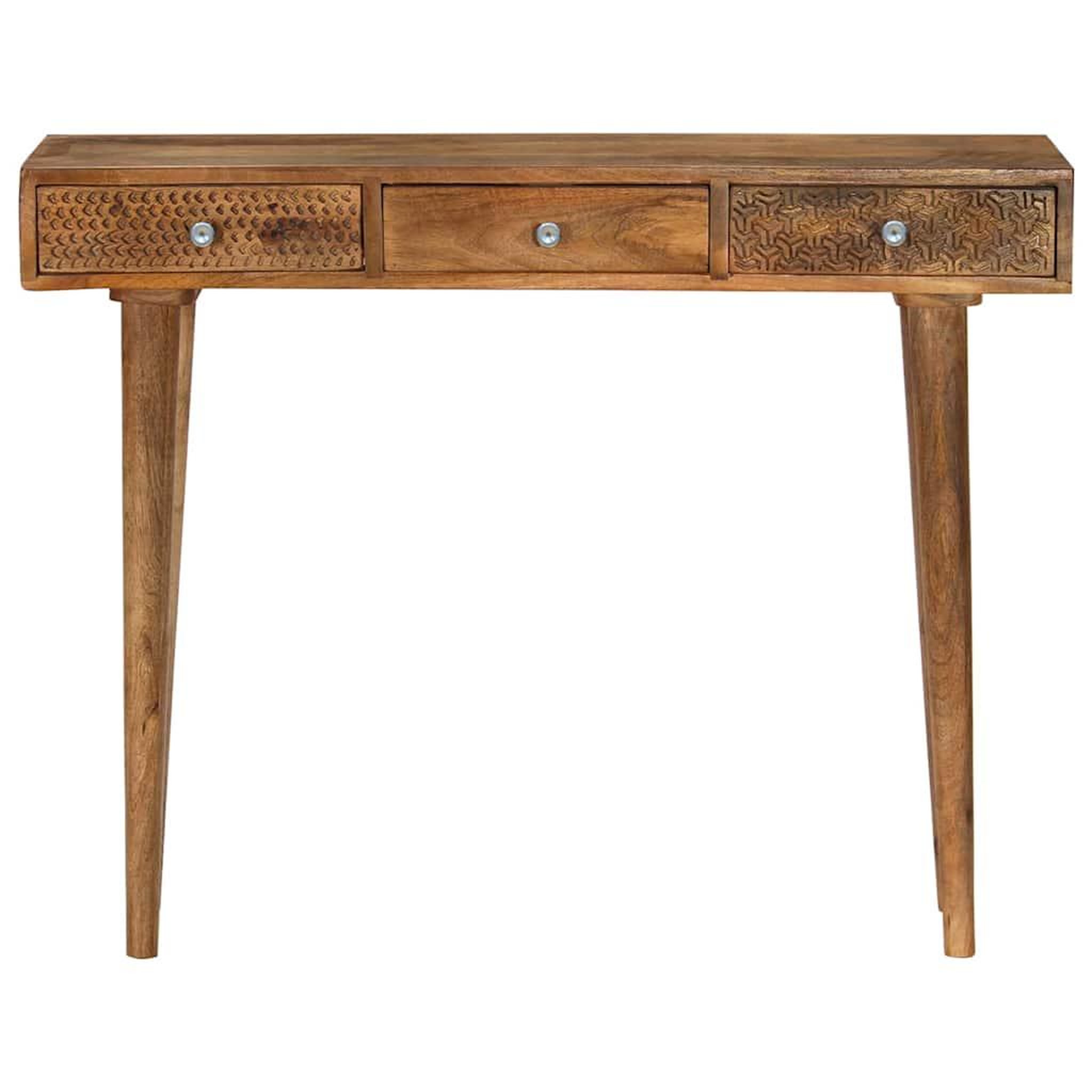 Voir la diapositive 2 : VIDAXL Table console bois de manguier massif 102x30x79 cm
