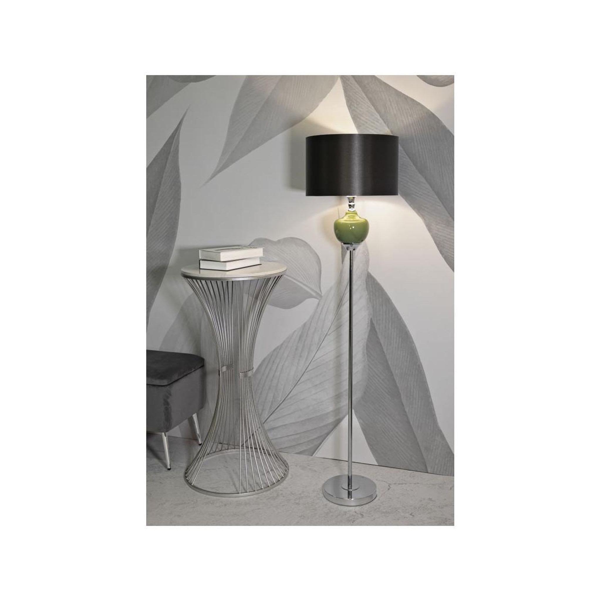 Voir la diapositive 6 : Paris Prix Lampadaire en verre  eva one  160cm vert & noir