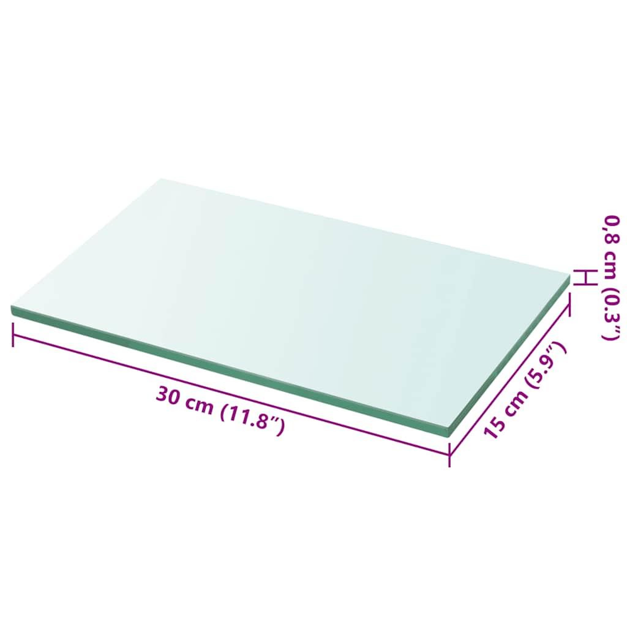 Voir la diapositive 5 : VIDAXL Panneaux d'etagere 2 pcs Verre Transparent 30 x 15 cm
