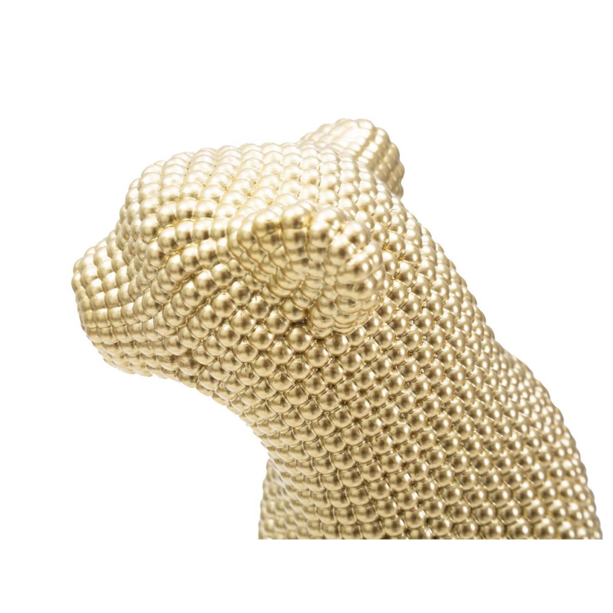 Voir la diapositive 5 : Paris Prix Statuette déco en résine  léopard  29cm or