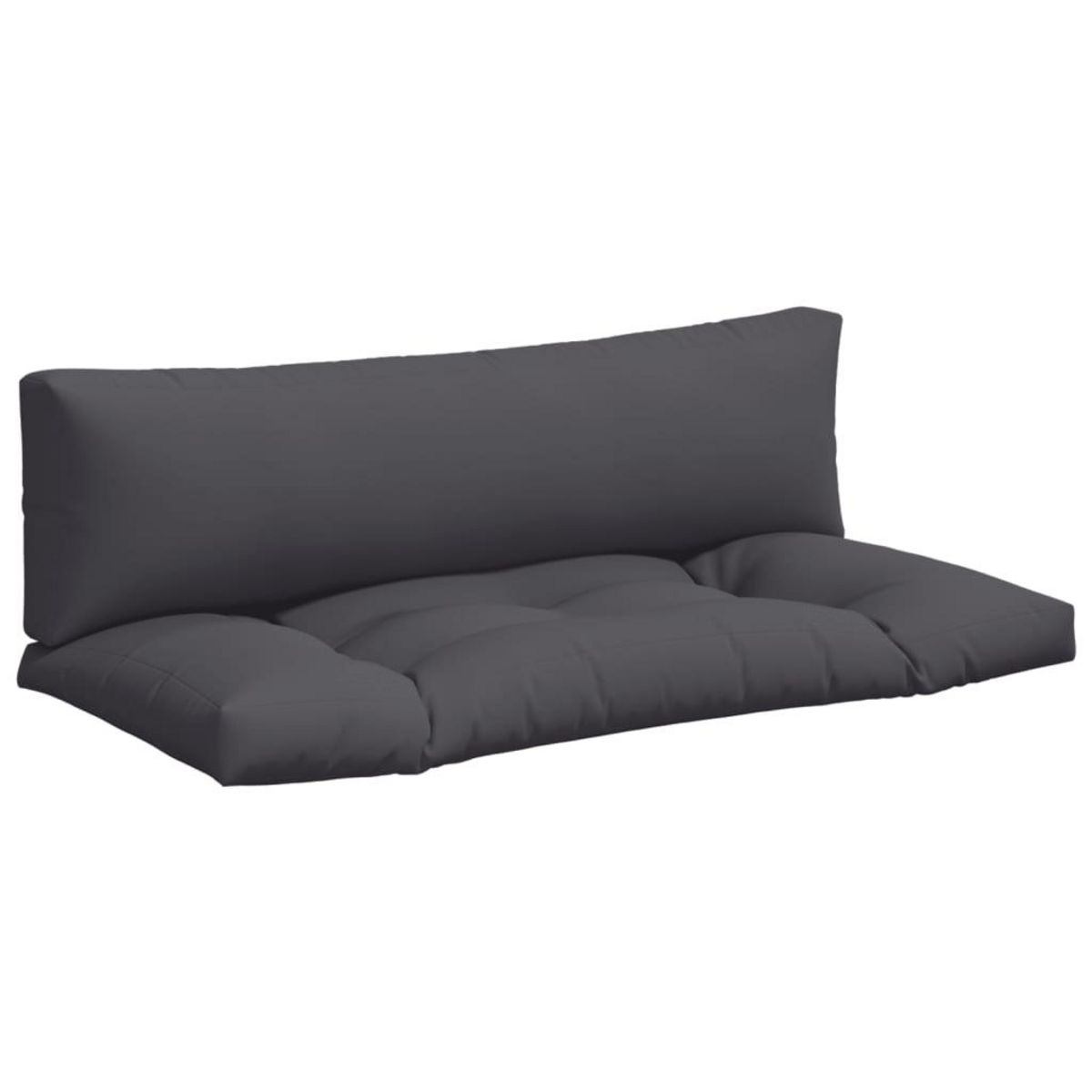 VIDAXL Coussins de palette lot de 2 anthracite tissu