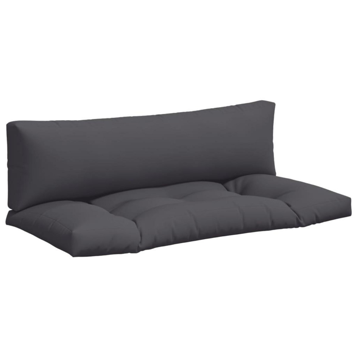 VIDAXL Coussins de palette lot de 2 anthracite tissu