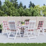 VIDAXL Coussins de chaise de jardin a dossier haut lot de 6 120x50x3cm