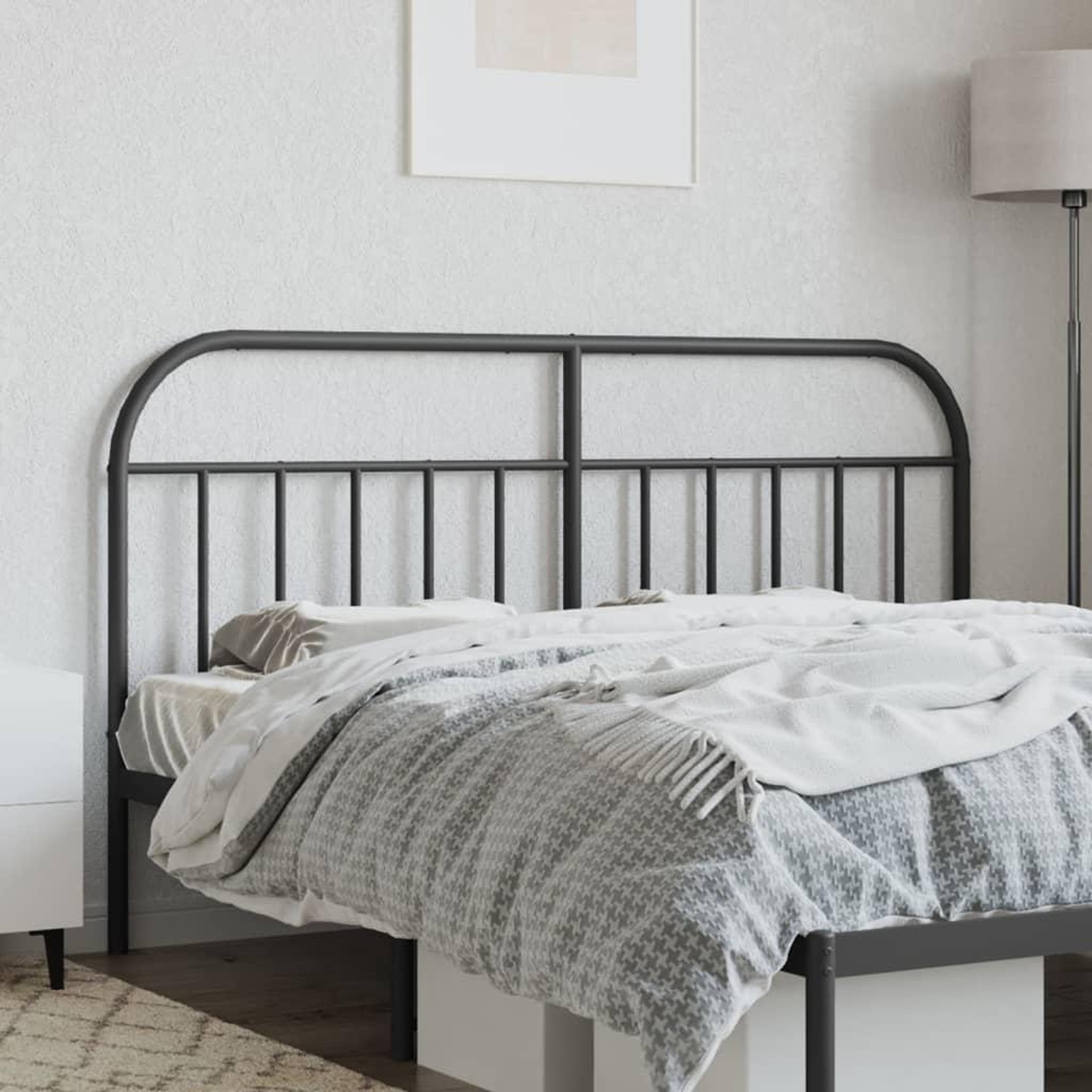 Voir la diapositive 3 : VIDAXL Tete de lit metal noir 160 cm