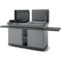 Voir la diapositive 1 : FORGE ADOUR Chariot Plancha Combi G NG 2 tablettes rabattables 2portes coulissantes