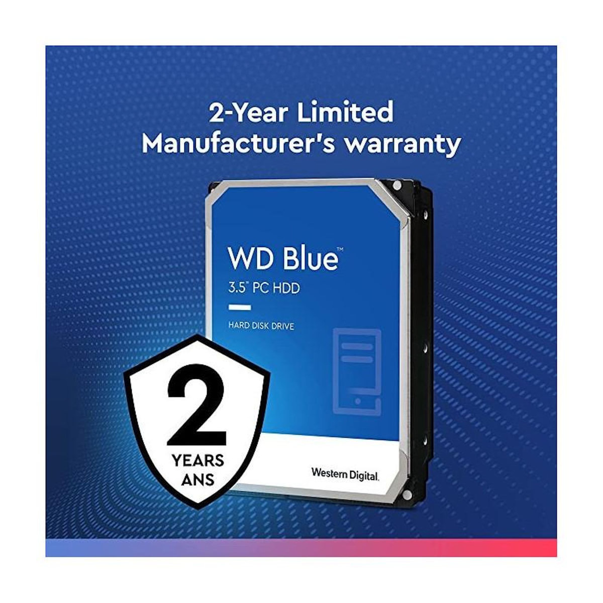 Western Digital WD Blue 3 To – Disque dur SATA pour stockage PC
