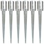Voir la diapositive 1 : VIDAXL Piquets au sol 6 pcs Argente 10x76 cm Acier galvanise