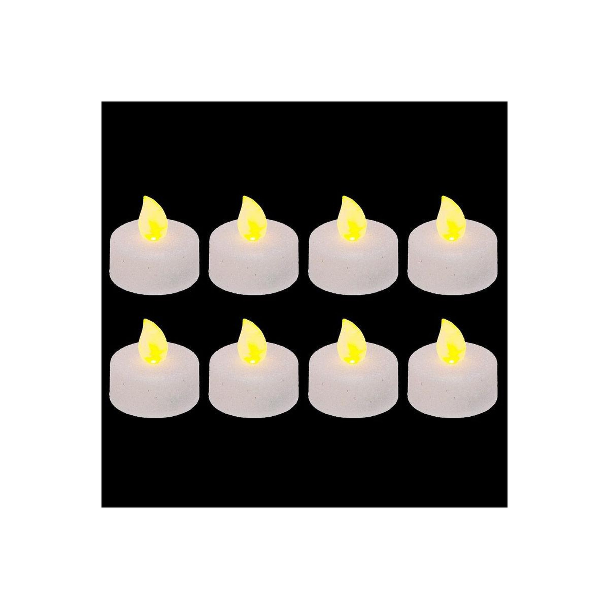 Voir la diapositive 2 : FEERIC LIGHT & CHRISTMAS Lot de 8 Bougies Led  Colorama  4cm Blanc