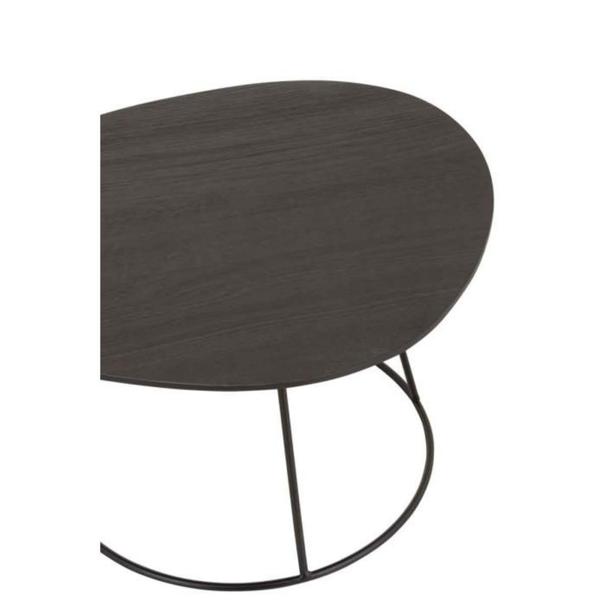Paris Prix Table d'Appoint Design  Mesla  60cm Marron Foncé
