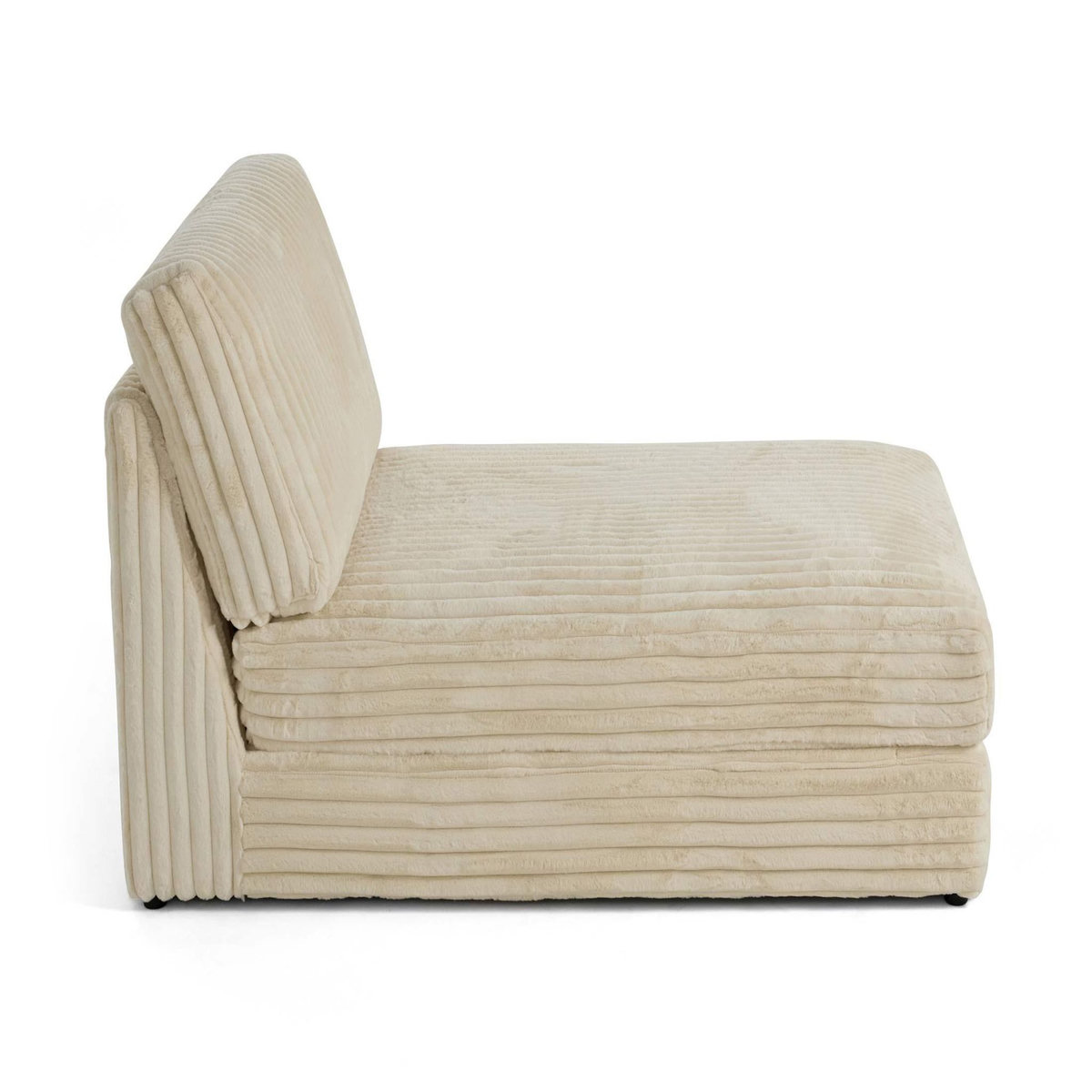 LISA DESIGN Jasper - module méridienne - en fausse fourrure côtelée