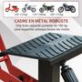 Voir la diapositive 5 : HOMCOM Lève moto béquille d'atelier stand moto tout-terrain moto cross supermotard hauteur réglable acier noir rouge