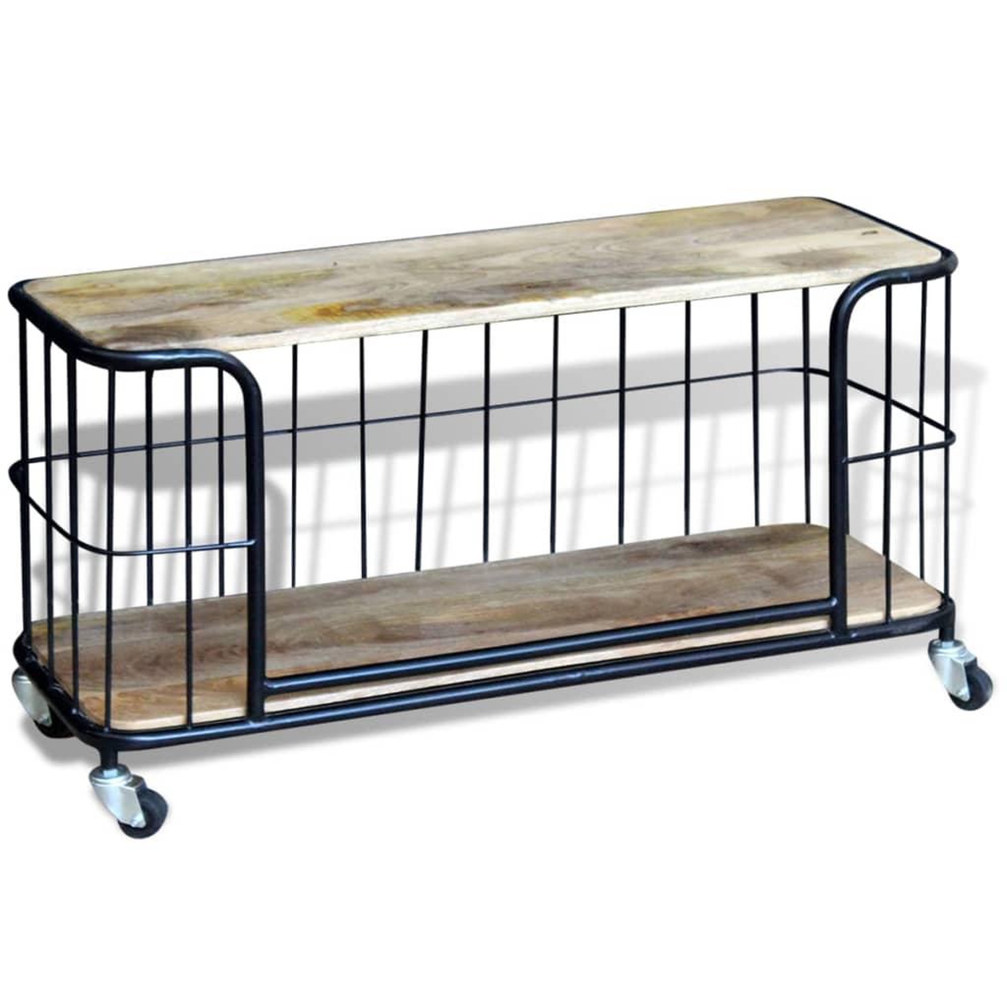 Voir la diapositive 3 : VIDAXL Meuble tv 100x40x45 cm bois de manguier massif