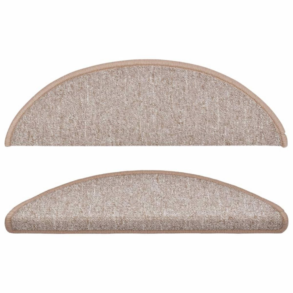 VIDAXL Tapis d'escalier 10 pcs 56x17x3 cm Marron clair