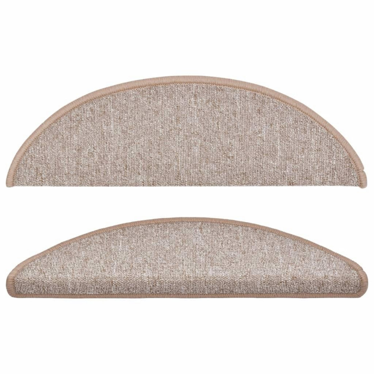 VIDAXL Tapis d'escalier 10 pcs 56x17x3 cm Marron clair