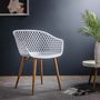 Voir la diapositive 2 : IDIMEX Lot de 4 chaises MADEIRA style scandinave, pieds en bois